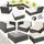 Tectake Las Vegas Rattan Lounge grau