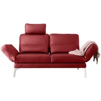 KAWOLA Sofa HURRICANE 2-Sitzer Leder rot