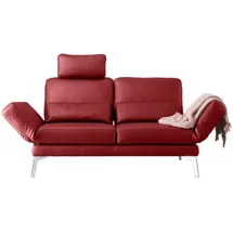KAWOLA Sofa HURRICANE 2-Sitzer Leder rot