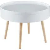 [en.casa] Bongard Weiß Kiefer 60 x 60 x 45 cm