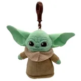 Star Wars Mandalorian | The Mandalorian Bag Clip 10 cm - Baby Yoda Plüsch 100% Polyester - Yoda Kuscheltier flauschig für Kinder ab 3 Jahren, ideal für Schule und Reisen