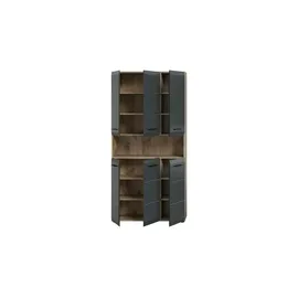 xonox.home Mehrzweckschrank 90 x 185 x 30 cm Schwarz