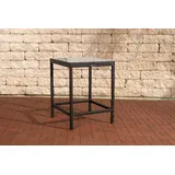 TPFGarden Gartentisch Alina - Stehtisch für Garten, Balkon, Terrasse (Hochwertiger Outdoor Bartisch aus UV-beständigem Polyrattan, 1-St., Stabiler Gartenlounge-Tisch - Tischplatte 5 mm Klarglas), Maße (BxLxH): 84 x 84 x 110,5cm - Farbe: schwarz schwarz