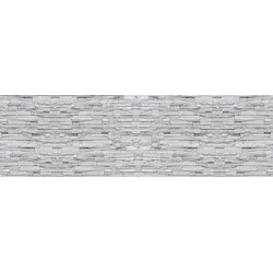 Rodnik Deko-Rückwand, Küchenrückwand, Wandbild "Klinkerwand" ABS-Kunststoff 60x300cm, biegbar, hochwertig mit UV- Direktdruck, für alle Räume geeignet