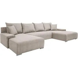 kaiser möbel Ecksofa, Sofa U form, Couch U form Livorno U stoff Poso Beige - Beige