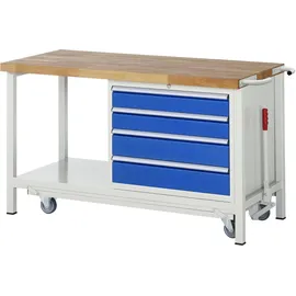 Rau Werkbank mit Fahrgestell 8262, B1000xT700xH880mm, 4x Schublade-TA