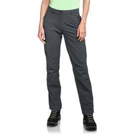 Schöffel Pants Engadin1 strapazierfähige Damen Hose für Wanderungen, wasserabweisende Outdoor Hose mit sportlichem Schnitt, asphalt, 40