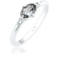 Elli Verlobungsring »Bandring 925 Silber, mit Kristallen von Swarovski®«, 88523207-58 Silber