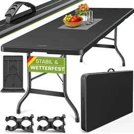 tillvex Campingtisch 180x75cm Klappbar Schwarz