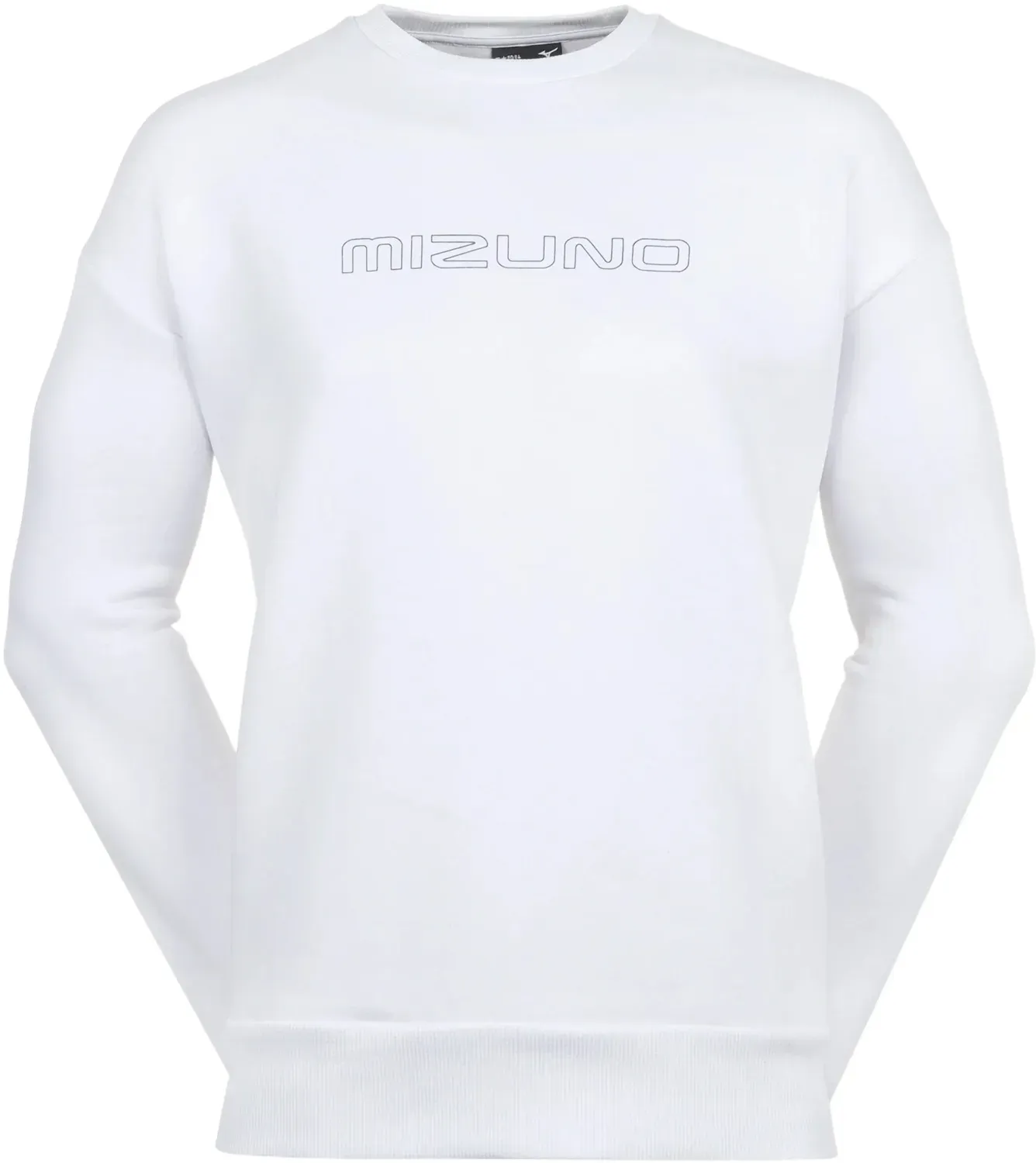 Mizuno Pullover Athletics Sweat Crew, weiss