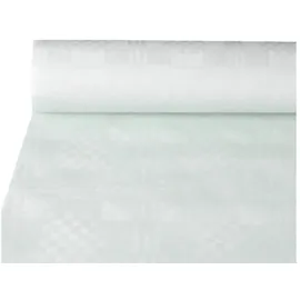 Papstar Damast-Tischtuch (B)1,2 x m weiß, 120 cm 10 18546