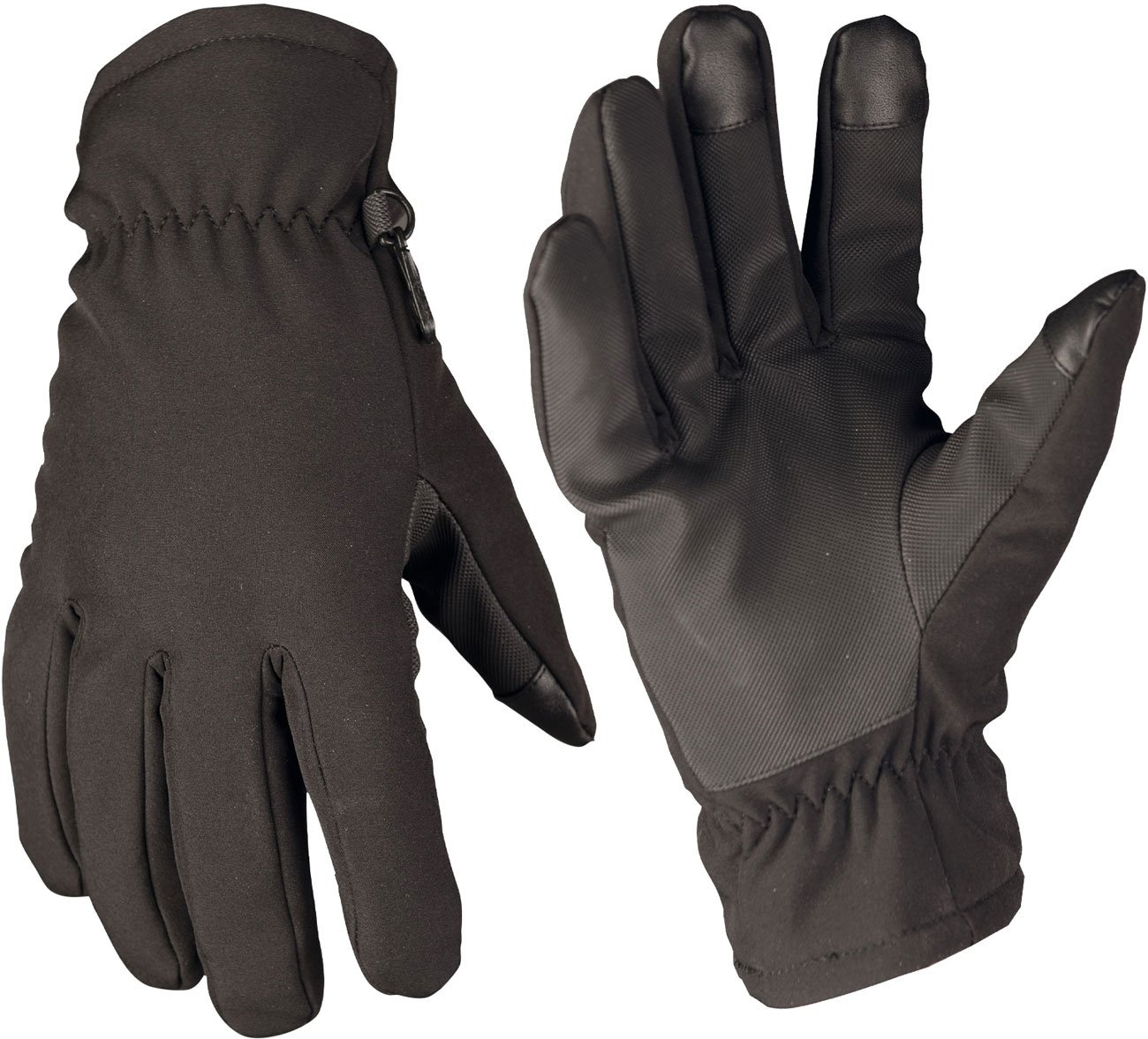 Mil-Tec Softshell, Handschuhe - Schwarz - S