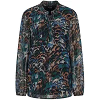 GOLDNER Leichte Jersey-Druckbluse blau 21