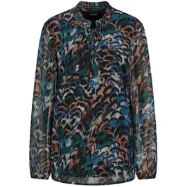 GOLDNER Leichte Jersey-Druckbluse blau 21