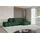 altdecor Ecksofa Cord mit Schlaffunktion 3-Sitzer Grün