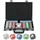 sportnow Pokerkoffer Pokerset, Poker Komplett Set mit 400 Chips, 11,5 Gramm, 2 Kartendecks, 5 Würfeln, Innenfächer, Dealer-Scheibe, Spielmatte, Aluminiumkoffer