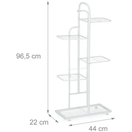 Relaxdays Pflanzenständer 96,5 x 44 x 22 cm Weiß