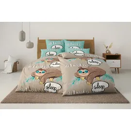 MY HOME Bettwäsche »Physalis« 2 tlg. in Gr. 135x200 oder 155x220 cm, 100% Baumwolle, mehrere Designs grau