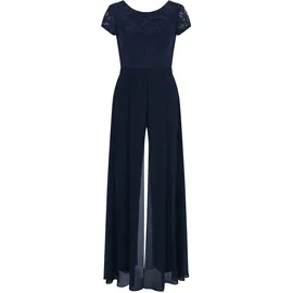 Vera Mont Jumpsuit mit Spitzenbesatz, Marine, 42,