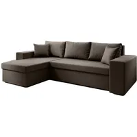 Luxusbetten24 Schlafsofa Designer Sofa Denver, mit Stauraum und Schlaffunktion braun