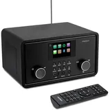 MEDION P85027 Internetradio (DAB Plus, UKW Radio, Spotify Connect, WLAN, Bluetooth, Streaming, Equalizer, Farbdisplay, USB, AUX, Wecker, Schlummerf... - Schwarz