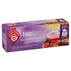 TEEKANNE teeflott Brombeere-Himbeere Tee 25 Portionen