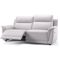 Sofanella 3-Sitzer Sofanella Dreisitzer Ledersofa MALITO Relaxsofa Ledercouch in Weiß weiß