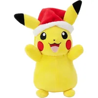Pokémon PKW3376-20 cm Winter Plüsch - Pikachu mit Weihnachtsmütze,