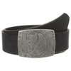 Murena Silver Belt Leder black 75 cm