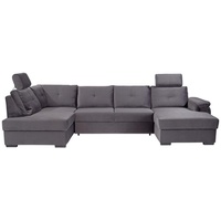 Livetastic Wohnlandschaft, Dunkelgrau, Textil, 6-Sitzer, Füllung: Schaumstoff, Ottomane rechts, U-Form, 325x184 cm, Made in EU, seitenverkehrt erhältlich, Wohnzimmer, Sofas & Couches, Wohnlandschaften, Wohnlandschaften in U-Form