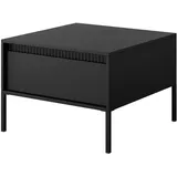 Couchtisch Senso Wohnzimmertisch 68x68x49cm schwarz Grifflos mit Schubladen