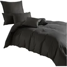 Traumschlaf Uni Tencel Lyocell Grau 200 x 220 cm + 2 x 80 x 80 cm