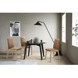 Polsterstuhl STRESSLESS "Laurel", braun (taupe paloma, schwarz), B:57cm H:92cm T:59cm, Leder PALOMA: PALOMA ist ein durchgefärbtes Semianilin-Möbelleder mit natürlicher Narbung., Stühle, Polsterstuhl, Low Back, Größe M, mit abgerundeten Beinen in Schwarz
