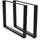 Mendler 2er-Set Tischbein HWC-H33, für Esszimmertisch Schreibtisch Tischgestell Tischkufe, Industrial 74x80cm ~ schwarz