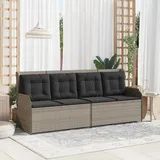 Vidaxl Gartenbank Hellgrau Poly-rattan