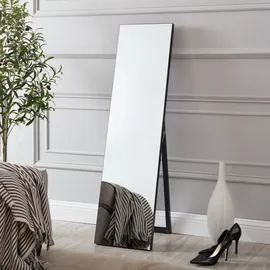 [en.casa] Standspiegel Barletta 150 x 35 cm Schwarz