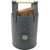 Holzkorb Filz 31 X 37 Cm Grau Körbe - Trendline