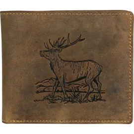 GREENBURRY Vintage 1702-Stag-3 Herren Geldbörse braun