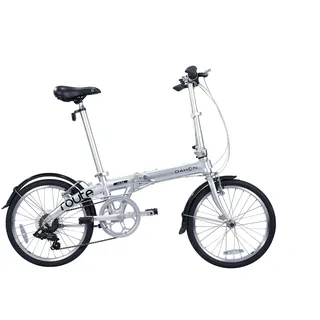 Dahon Route Klappfahrrad Erwachsene 20 Zoll Faltrad mit 7 Gang Schaltung, Leichter Aluminiumrahmen, Faltbares Citybike für Pendler und Reisen Silber