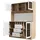 modfu Hochschrank mit Smart LED Beleuchtung 140 x 40 x 185,7 cm Weiß