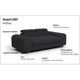 Cotta Couch Kunstleder 2-Sitzer Rot