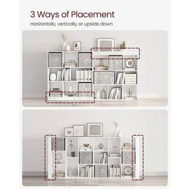 VASAGLE Bücherregal 97,5 x 30 x 100 cm Weiß