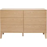 miliboo Kommode mit 6 Schubladen 120 x 0 x 0 cm Braun