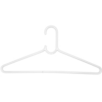 Kleiderbügel 25 Stück weiß aus Kunststoff belastbar platzsparend, Jackenbügel, Hosenbügel, für Hemden und Kostüme, Kleiderbügelhalter, Kleideraufbewahrung, Krawattenhalter