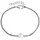 Smart Jewel Armband mit Stein-Kugeln + Muschelkern-Perle Silber 925 grau 19 cm