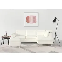 sit&more Ecksofa Arngast L-Form, inklusive Kopfteilverstellung und Federkern weiß