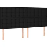 vidaXL Kopfteile 4 Stk. Schwarz 80x5x78/88 cm Stoff
