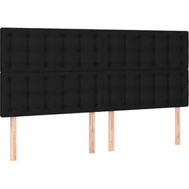 vidaXL Kopfteile 4 Stk. Schwarz 80x5x78/88 cm Stoff