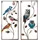 Harms Import Wandbild Wanddeko Außenbereich 2er Set Vögel Eulen Bunt Metall H 69,5 cm