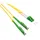 Roline LWL-Kabel duplex 9/125μm OS2, LSH/LC, APC Schliff, LSOH, gelb, 7,5 m